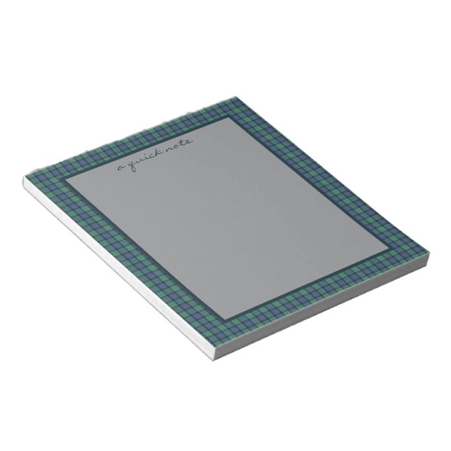 Flower of Scotland Original Scottish Tartan  Notepad (Angled)