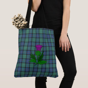 Flower of Scotland Scottish Clan Tartan Tote Bag