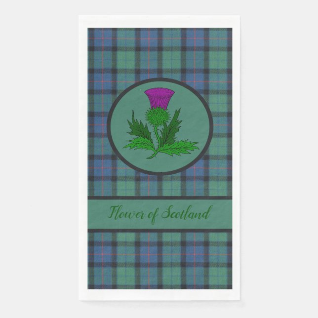 Flower of Scotland Scottish Tartan Napkin (Front)