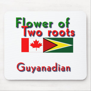 Flower of two roots guyanese-canadian mouse pad