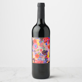 Flower oils wine label