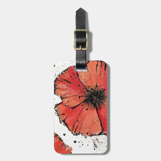 Flower on a White Background Luggage Tag (Front Vertical)