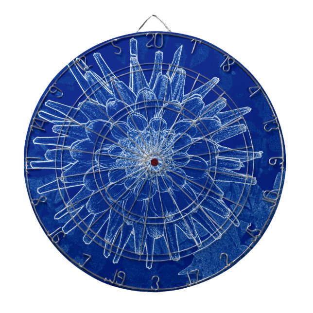flower on blue dartboard (Front)