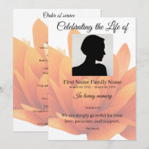 Flower order of service