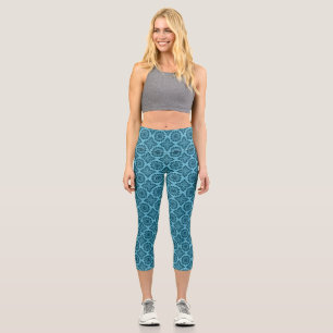 Flower ornament baroque light blue 21102020 capri leggings