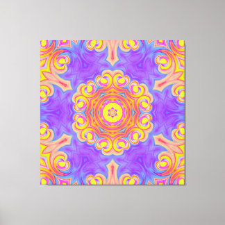 Flower ornament mandala canvas print
