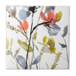 Flower Overlay - Watercolor Flowers & Stems Tile<br><div class="desc">Flower Overlay II by Jennifer Goldberger. Features flowers and stems in a watercolor-like style.</div>