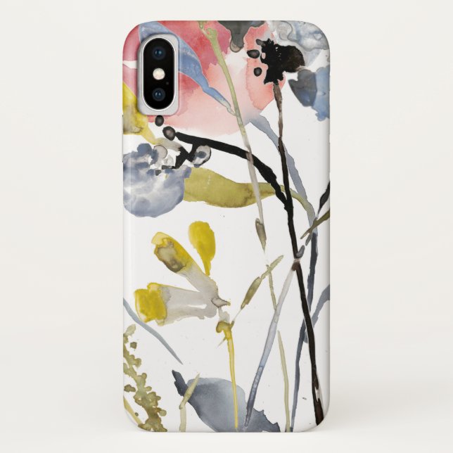 Flower Overlay - Watercolor Pastel Flowers Case-Mate iPhone Case (Back)