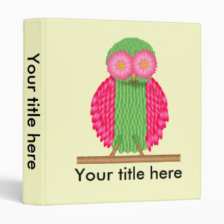 Flower Owl Binder