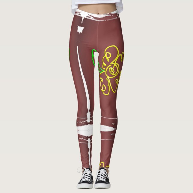 flower paint leggings (Front)