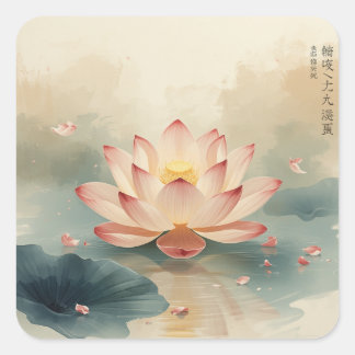 flower painting images.  square sticker