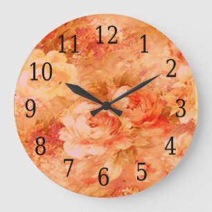 Flower Painting Round Clock