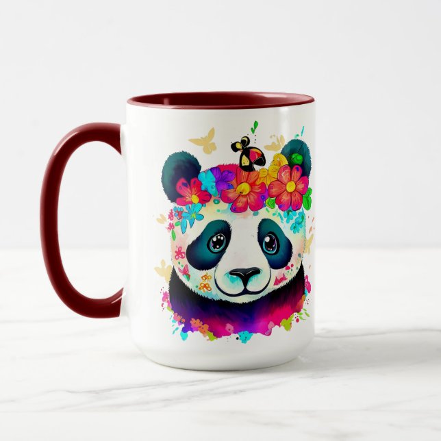 Flower Panda Mug (Left)
