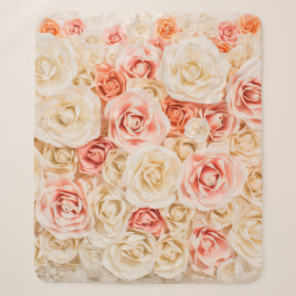 Flower paper for background in love style sherpa blanket