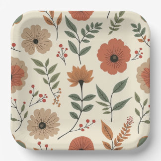 flower paper plate