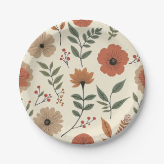 Flower paper plate