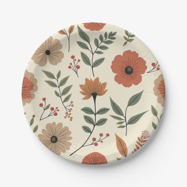 Flower  paper plate (Front)