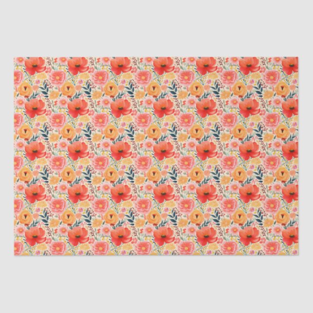 Flower Party Vivid Tissue Paper (Front)