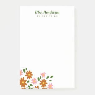 Flower Patch Post it Note