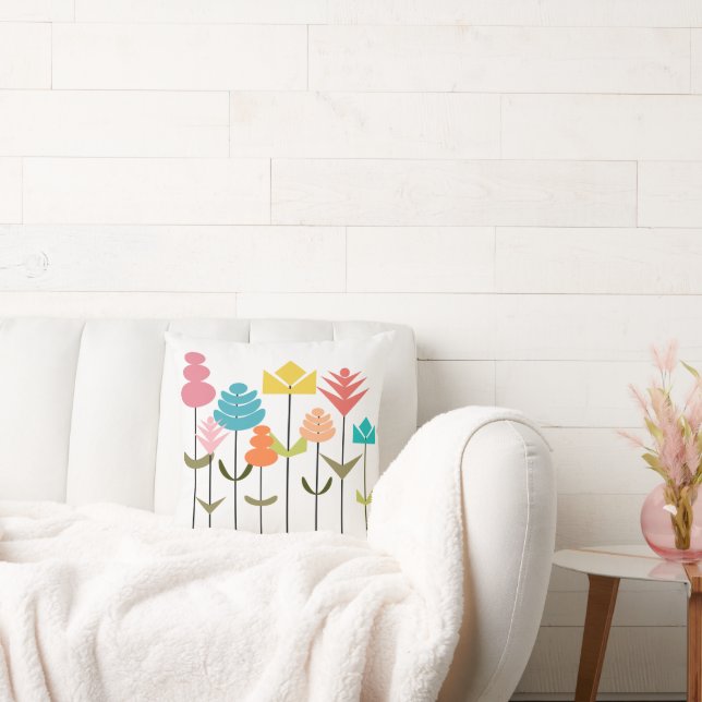 Flower Patch  Throw Pillow (Couch)