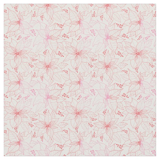 Flower pattern 02B.b White BG Fabric (Close Up)