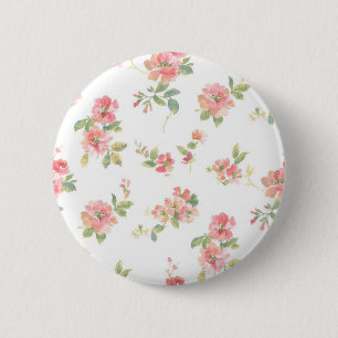 Flower pattern 2 inch round button