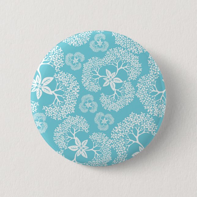 Flower pattern 2 inch round button (Front)