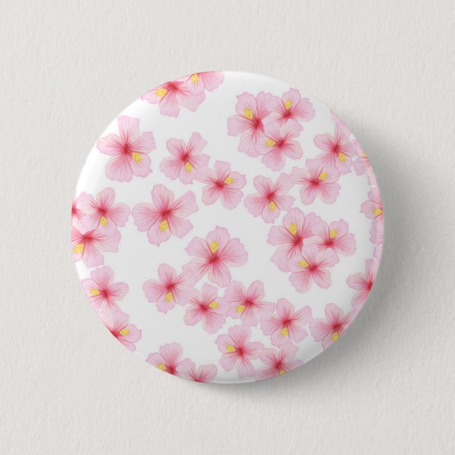 Flower pattern 2 inch round button (Front)
