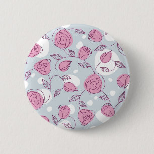 Flower pattern 2 inch round button