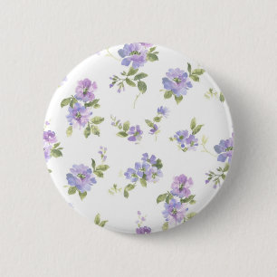 Flower pattern 2 inch round button