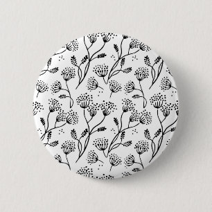 Flower pattern 2 inch round button