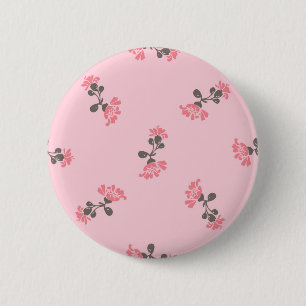 Flower pattern 2 inch round button