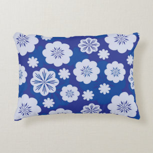 flower pattern accent pillow