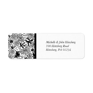 Flower Pattern Address Label Stickers
