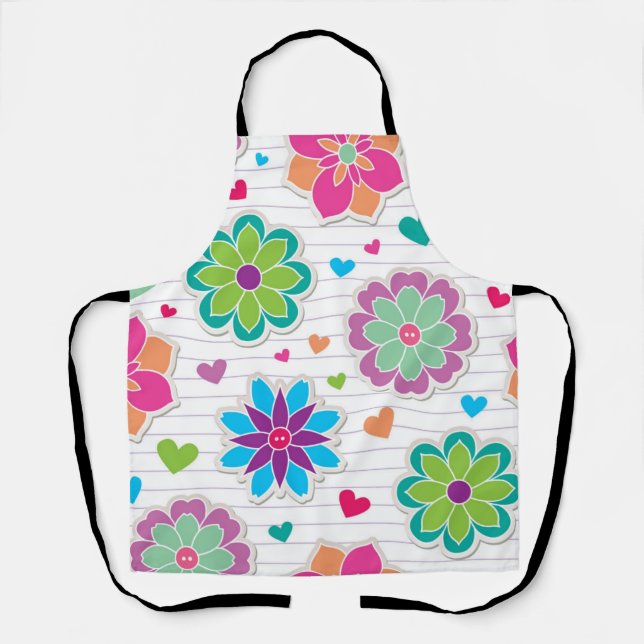 Flower pattern apron (Front)