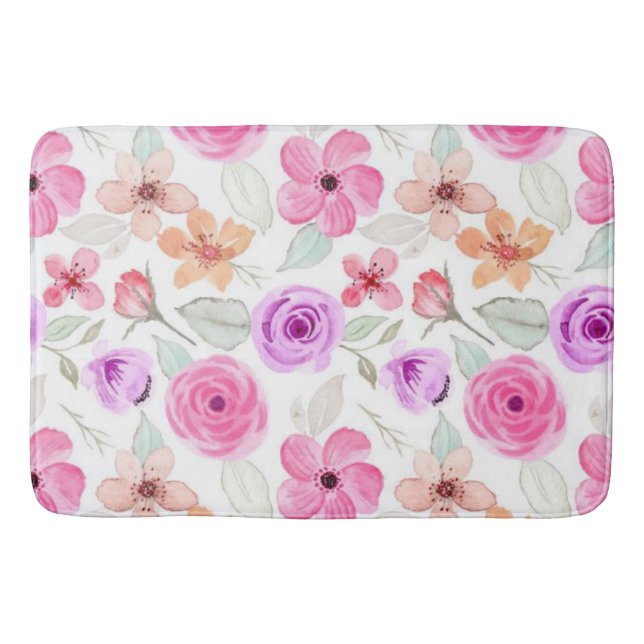Flower pattern bath mat (Front)