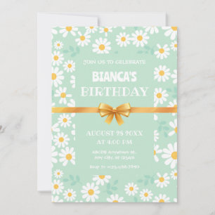 FLOWER PATTERN BIRTHDAY  INVITATION