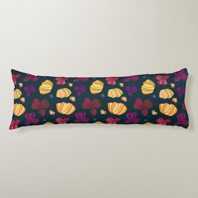 flower pattern blue purple yellow gift bag body pillow (Front)