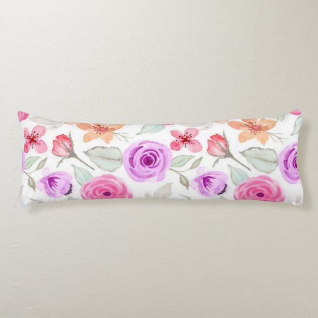 Flower pattern body pillow (Front)