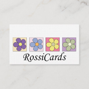 Flower pattern business cards