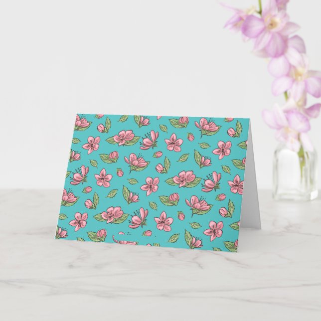Flower pattern card (Orchid)
