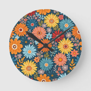 flower pattern clock