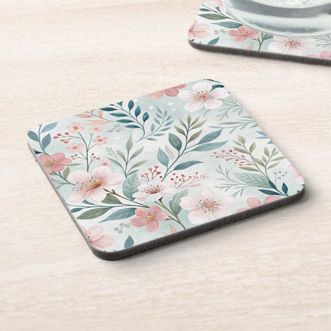 Flower Pattern Coaster (Left Side)