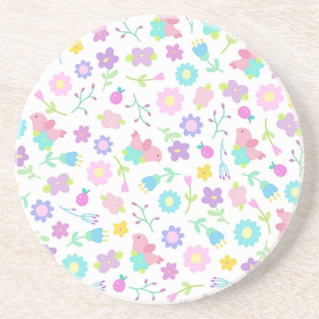 Flower pattern coaster (Front)