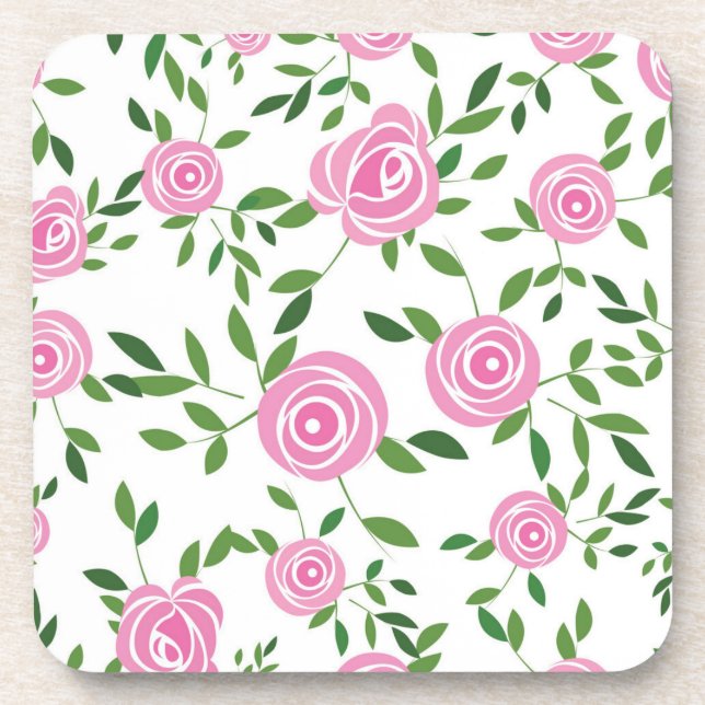 Flower pattern coaster (Front)
