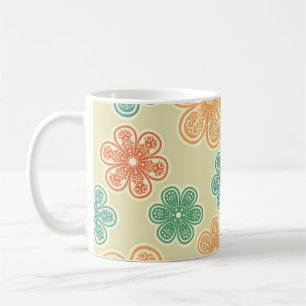Flower pattern coffee mug
