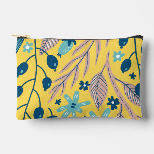 Flower pattern colorful shining beauty   accessory pouch