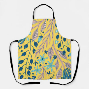 Flower pattern colourful shining beauty apron