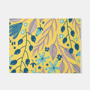 Flower pattern colourful shining beauty doormat