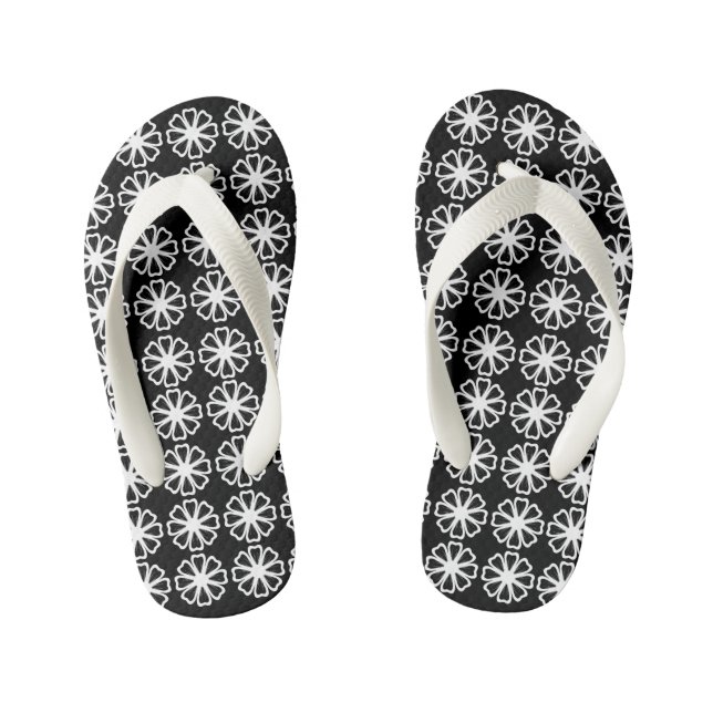 Flower Pattern - Custom Flip Flops, Kids Kid's Flip Flops (Footbed)
